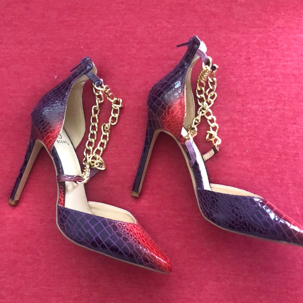 Purple/red heels